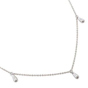 TIFFANY&Co. Teardrop 3P Necklace Silver925 4.3g Women